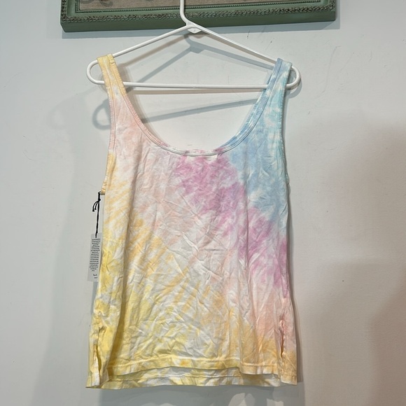 Electric & Rose Pastel Tie-Dye Cotton Tank Top women’s size large new w tags - Picture 6 of 6